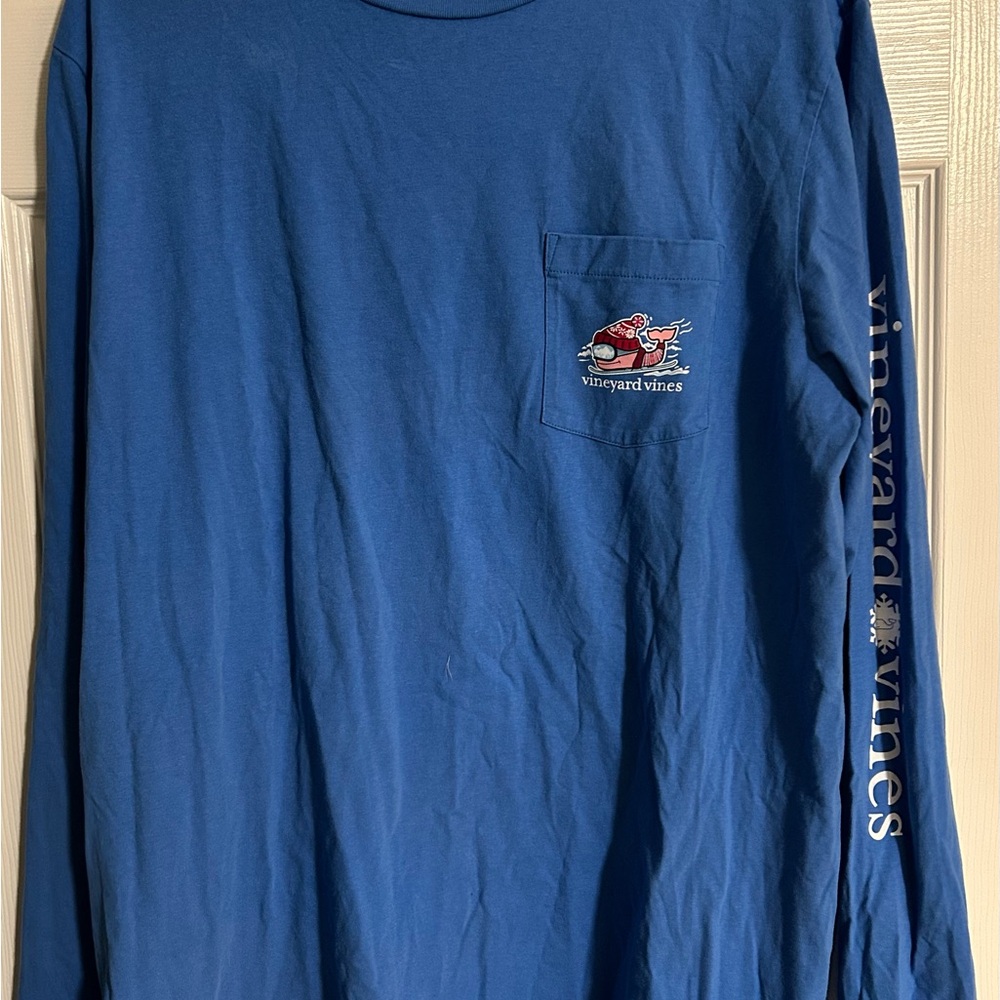Vineyard Vines Men's Blue Long Sleeve Tee